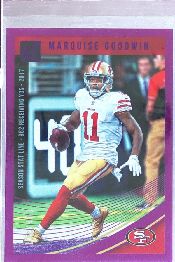 2018 Donruss Marquise Goodwin Season Stat Line /400 #251 49ers