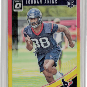2018 Donruss Optic Jordan Akins Red and Yellow #141 Texans