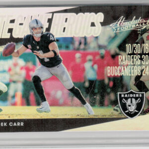 2018 Panini Absolute Derek Carr #LGH-DC Raiders Late Game Heroics