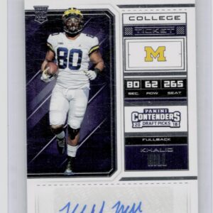 2018 Panini Contenders Draft Picks Khalid Hill AU #203 Wolverines