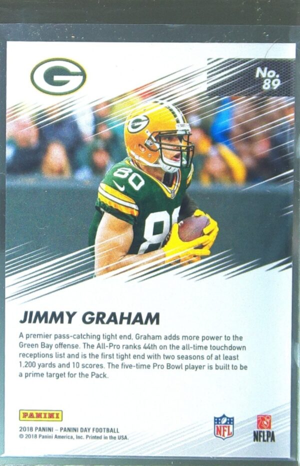 2018 Panini Day Kickoff Jimmy Graham Checkerboard /99 #89 Packers - Image 3