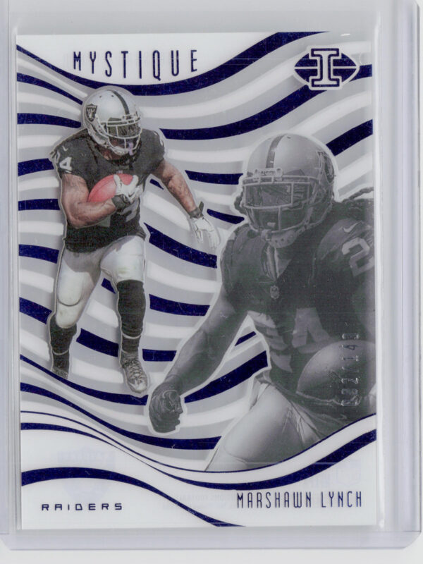 2018 Panini Illusions Marshawn Lynch SN149 #MQ-ML Raiders Mystique Blue