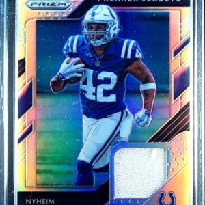 2018 Prizm Nyheim Hines JSY #PP-29 Colts Prizm Premier Jerseys