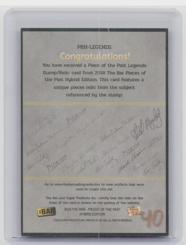 2018 The Bar Pieces of the Past Hybrid Babe Ruth 30/48 - Image 3