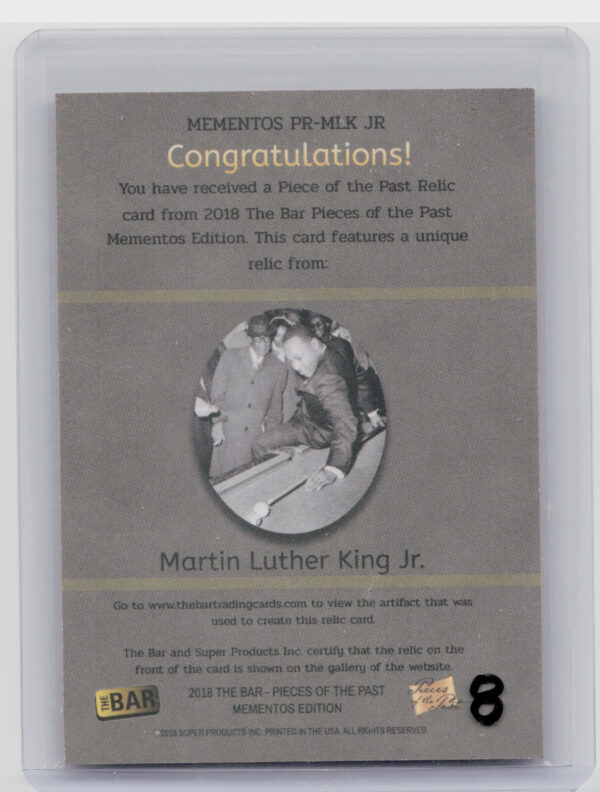 2018 The Bar Pieces of the Past  Mementos Edition:  Martin Luther King Jr. - Image 3