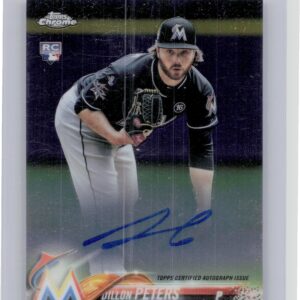 2018 Topps Chrome Dillon Peters AU #RA-DP Marlins Rookie Autographs