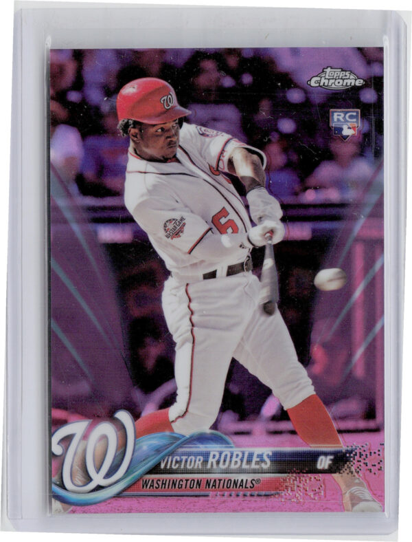 2018 Topps Chrome Update Victor Robles Pink Refractor #HMT22 Nationals