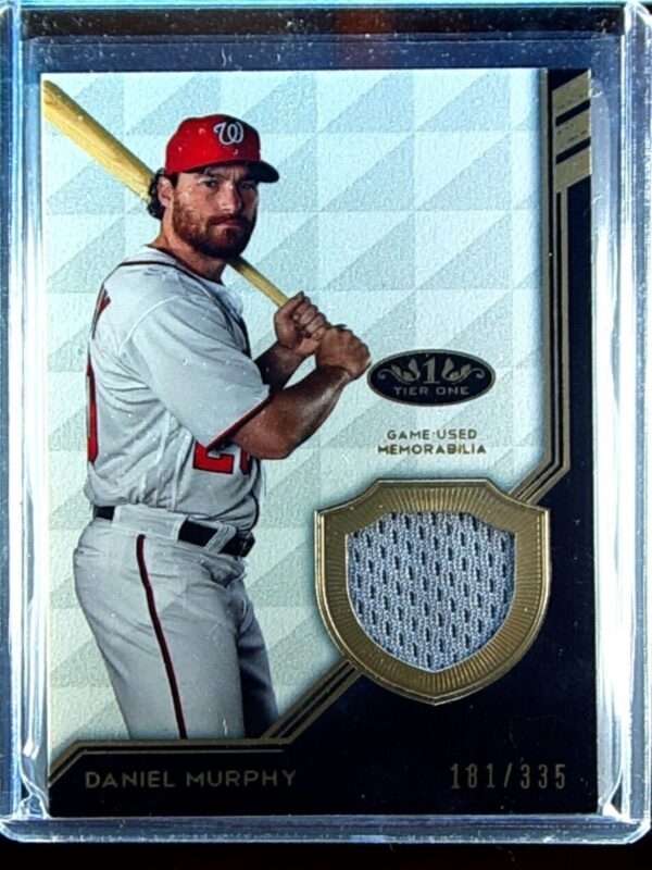 2018 Topps Tier One Daniel Murphy /335 JSY #T1R-DM Nationals Tier One Relics