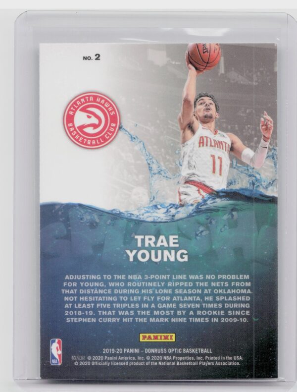 2019-20 Donruss Optic Trae Young #2 Hawks Splash! - Image 3
