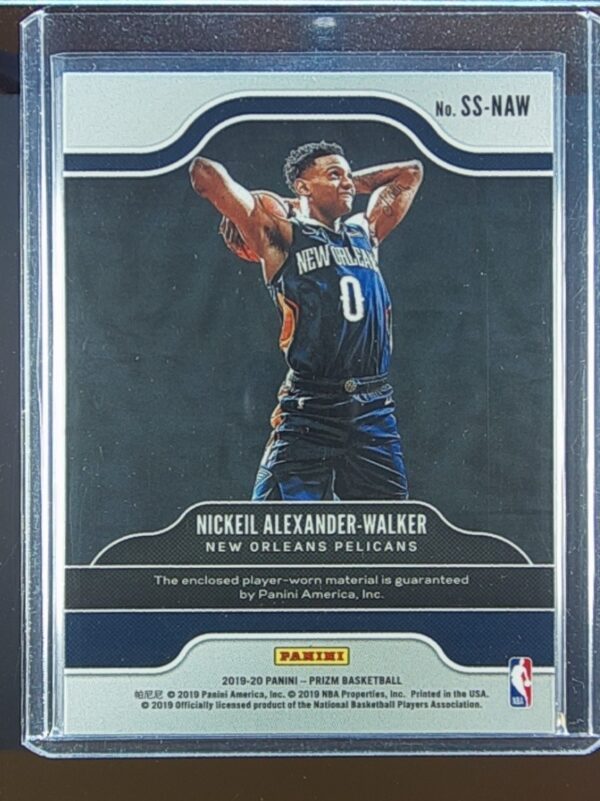 2019-20 Prizm Nickeil Alexander-Walker AUTO #SS-NAW Pelicans - Image 3