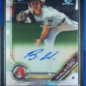 2019 Bowman Draft Blake Walston AU #CDA-BW Diamondbacks Chrome Draft Pick