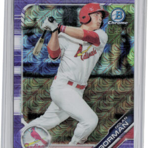 2019 Bowman Nolan Gorman SN250 #BCP-60 Cardinals Chrome Prospects Mojo Refractor