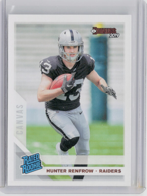 2019 Donruss Hunter Renfrow #340 Raiders Rated Rookies Canvas