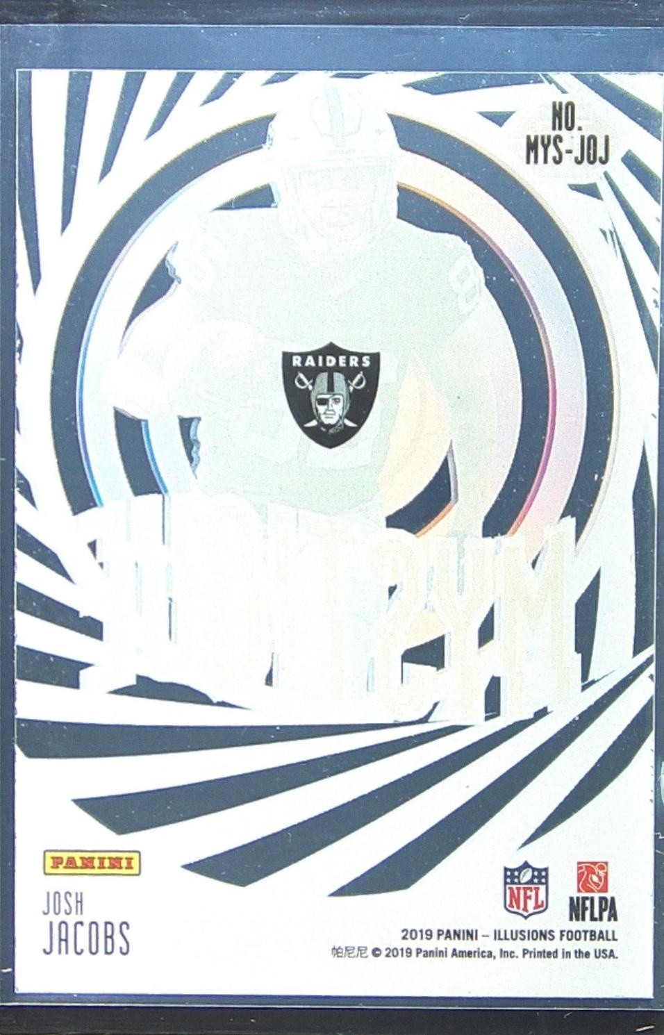 2019 Illusions Josh Jacobs #MYS-JOJ Raiders Mystique - Image 3