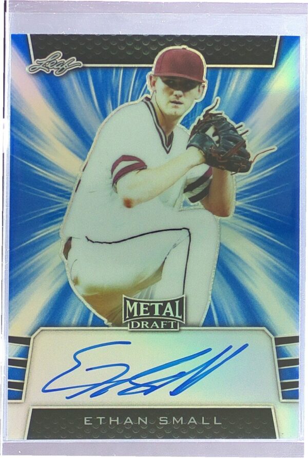 2019 Leaf Metal Draft Ethan Small Blue Auto /30 #BA-ES1
