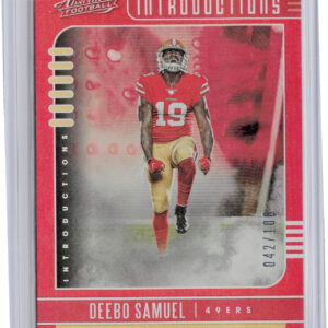 2019 Panini Absolute Deebo Samuel SN100 #6 49ers Introductions Spectrum Red