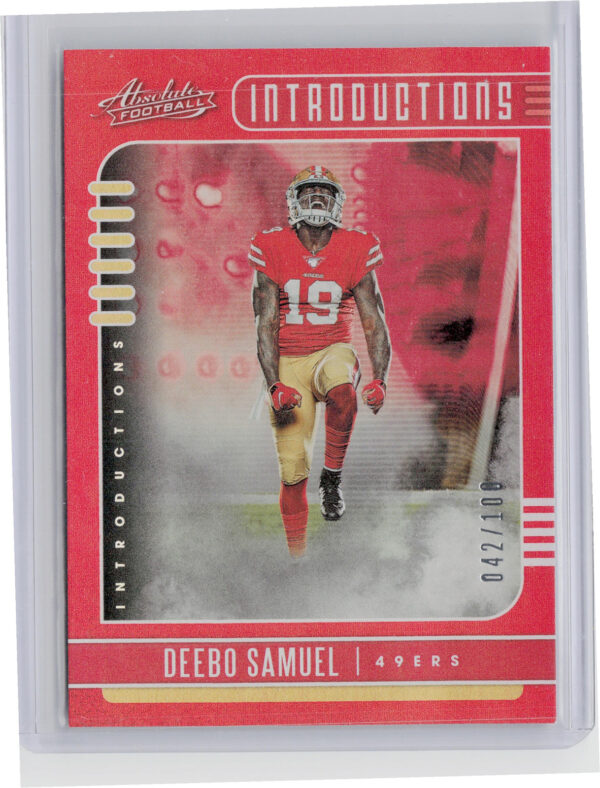 2019 Panini Absolute Deebo Samuel SN100 #6 49ers Introductions Spectrum Red