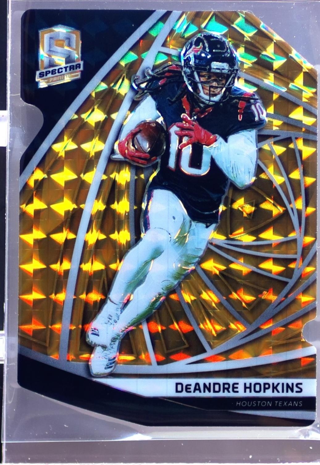 2019 Spectra DeAndre Hopkins Neon Orange Die Cut /10 #80 Texans