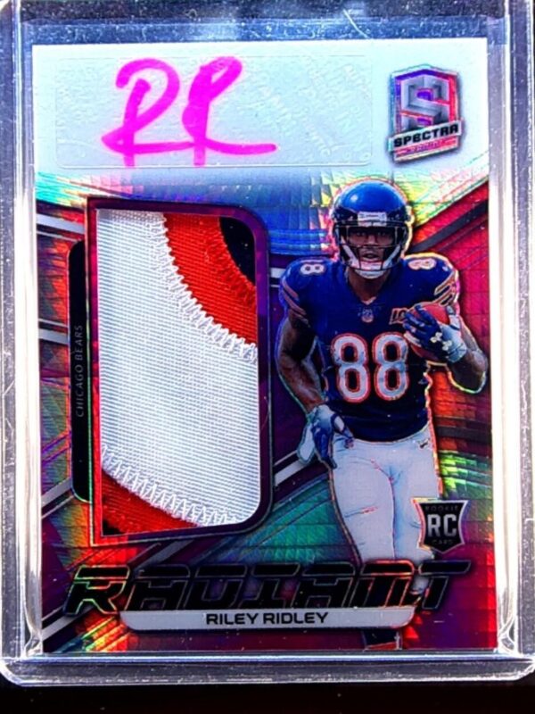 2019 Spectra Riley Ridley Auto /25 JSY #RRPS-18 Bears Radiant Rookie Patch Sign