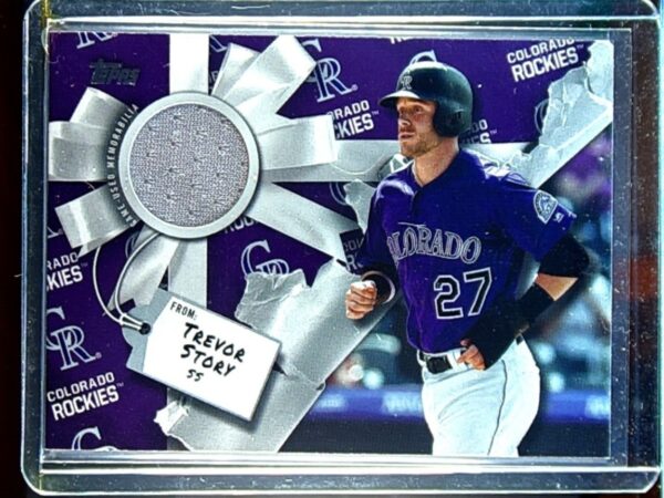 2019 Topps Holiday Trevor Story JSY #WHR-TS Rockies Relics