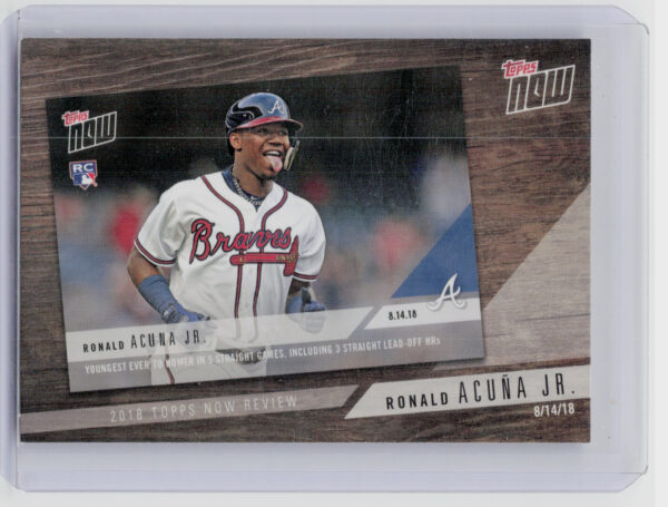2019 Topps Ronald Acuna Jr. #TN-10 Braves 2018 Topps Now Review