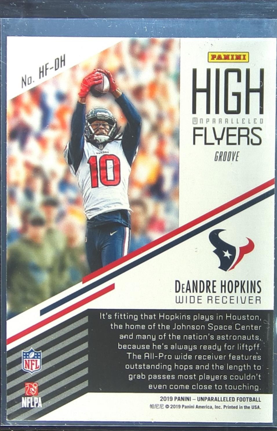 2019 Unparalleled DeAndre Hopkins #HF-DH Texans High Flyers Groove - Image 3