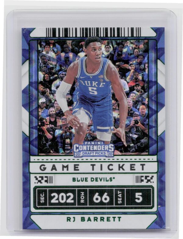 2020-21 Contenders Draft Picks RJ Barrett Game Ticket Explosion VAR #12 Devils