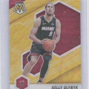 2020-21 Panini Mosaic Kelly Olynyk Mosaic Gold Wave #193 Heat
