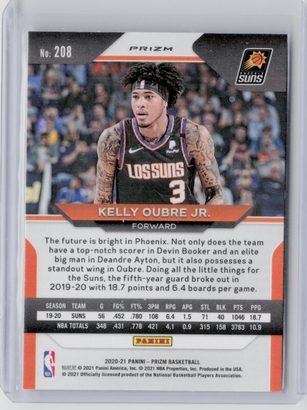2020-21 Panini Prizm Kelly Oubre Jr. Silver Prizms #208 Suns - Image 3