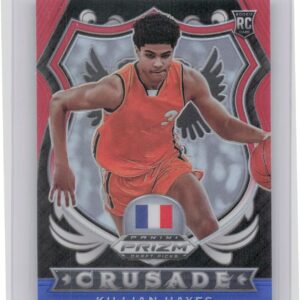 2020-21 Prizm Draft Picks Collegiate Killian Hayes Red White and Blue #92