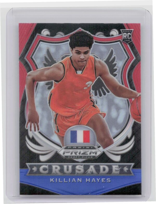 2020-21 Prizm Draft Picks Collegiate Killian Hayes Red White and Blue #92