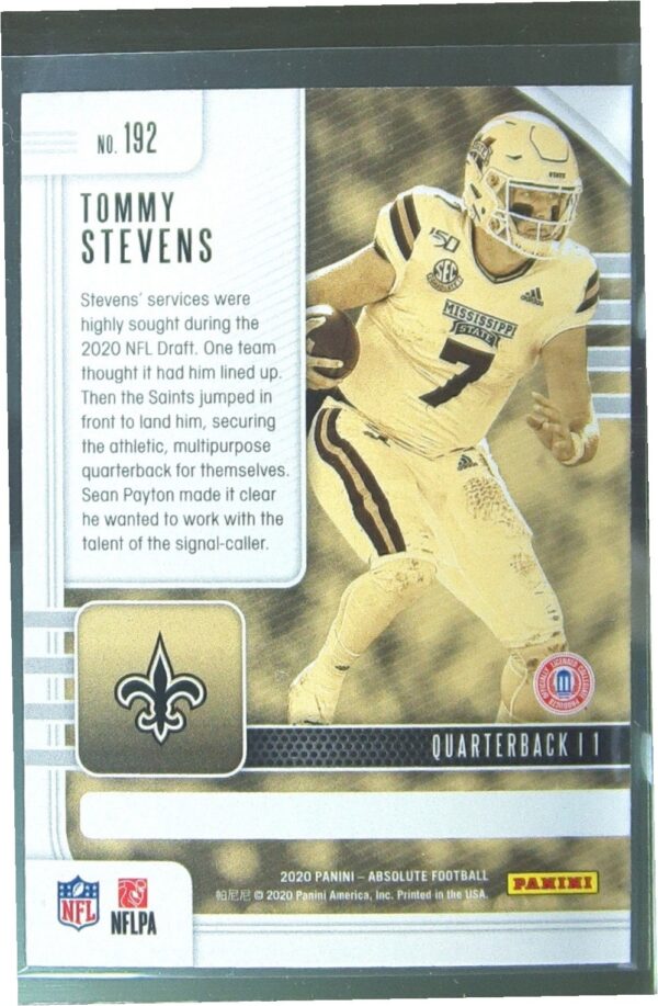 2020 Absolute Tommy Stevens Retail RC #192 Saints - Image 3