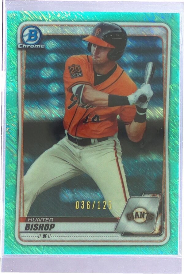 2020 Bowman Hunter Bishop /125 #BCP-129 Chrome Prospects Aqua Shimmer Refractor