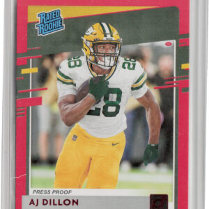 2020 Donruss AJ Dillon Press Proof Red #324 Packers