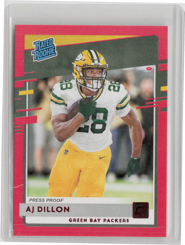2020 Donruss AJ Dillon Press Proof Red #324 Packers
