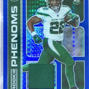2020 Donruss Optic La'Mical Perine JSY RC #RP-40 Jets Rookie Phenoms Blue Hyper