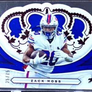 2020 Panini Chronicles Zack Moss /75 RC #CR-22 Bills Crown Royale Bronze
