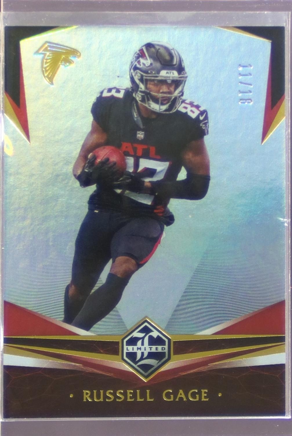 2020 Panini Limited Russell Gage Holographic Spotlight /18 #67 Falcons