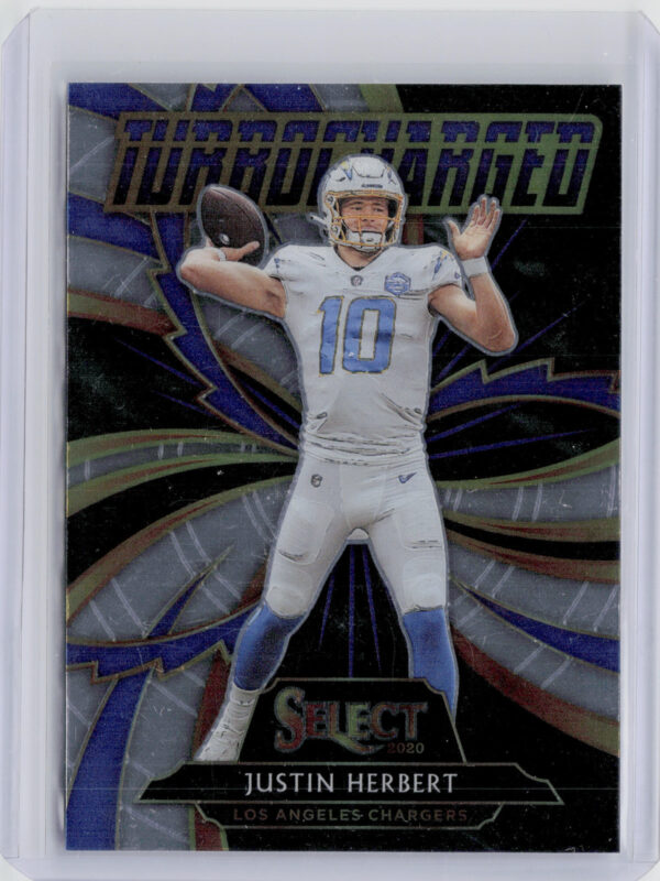 2020 Panini Select Justin Herbert #T24 Chargers Turbocharged