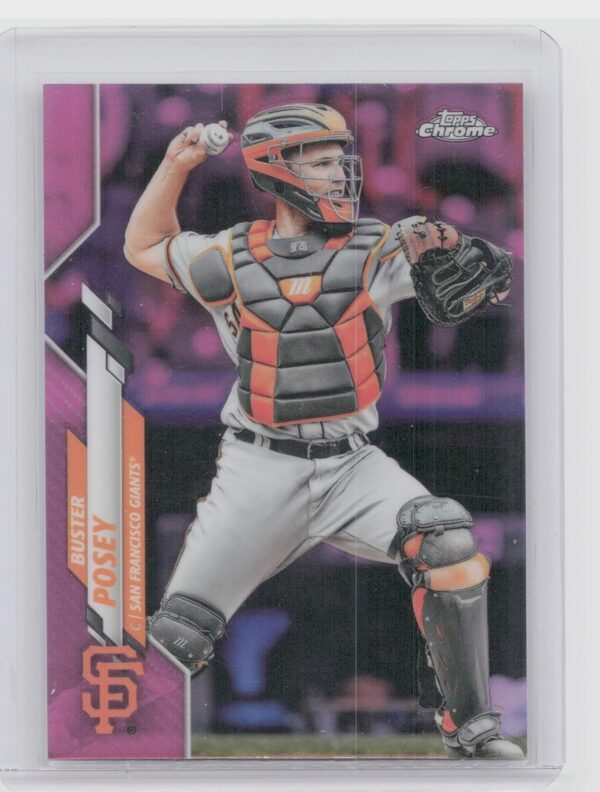 2020 Topps Chrome Buster Posey Pink Refractor #157 Giants