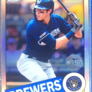 2020 Topps Chrome Christian Yelich #85TC-15 Brewers 1985 Topps 35th Anniversary