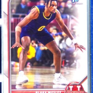 2021-22 Bowman University Blake Wesley RC #64 Irish