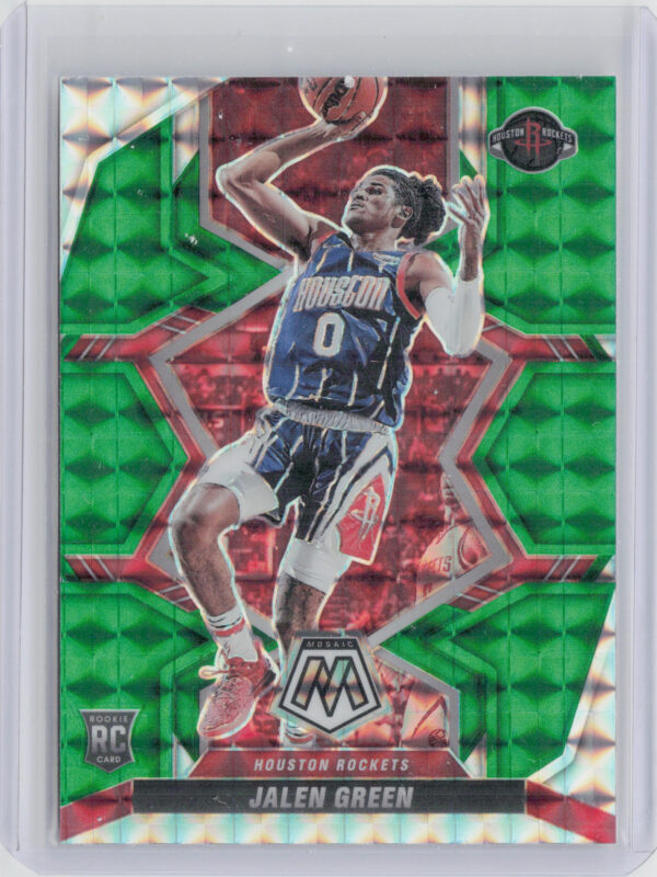 2021-22 Panini Mosaic Jalen Green Green #206 Rockets