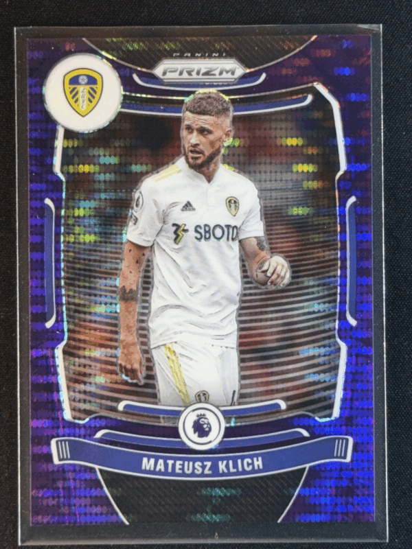 2021-22 Panini Prizm Premier League Mateusz Klitch Purple Pulsar /99 #221