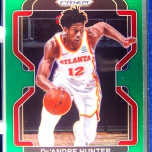 2021-22 Prizm De'andre Hunter Green #73 Hawks