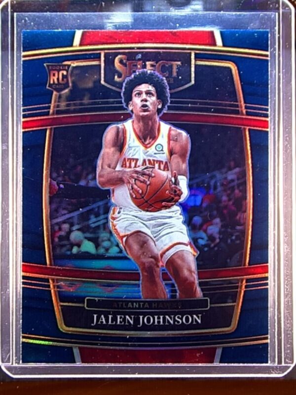 2021-22 Select Jalen Johnson Blue Shimmer Prizms #17 Hawks