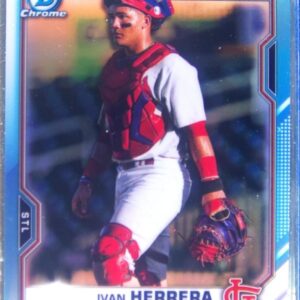 2021 Bowman Draft Ivan Herrera Chrome Sky Blue Refractor #BDC-94 Cardinals