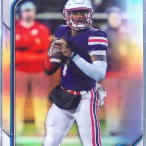 2021 Bowman University Malik Willis Chrome Refractors RC #94 Flames