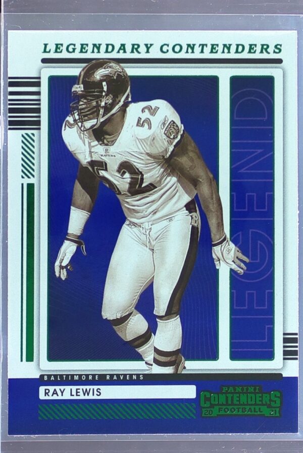 2021 Contenders Ray Lewis #LGD-RLE Ravens Legendary Contenders Emerald