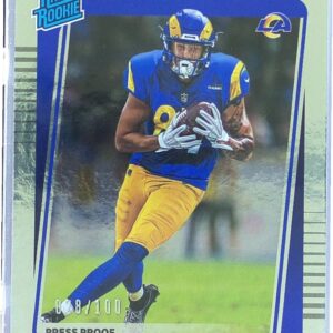 2021 Donruss Jacob Harris Press Proof Silver /100 RC #290 Rams